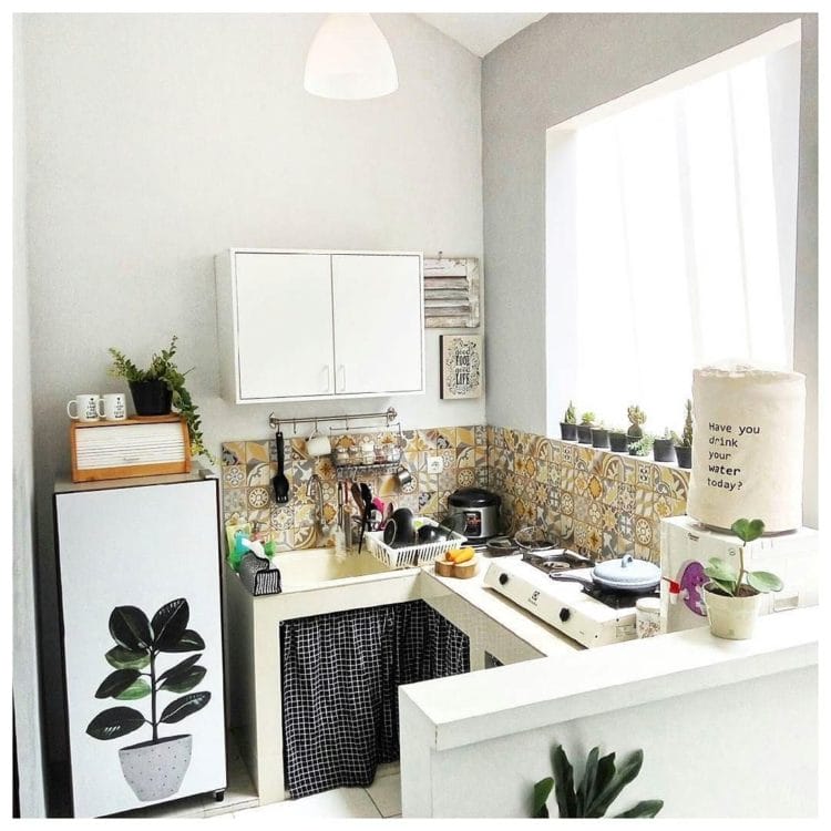 Contoh Desain Dapur Sederhana tanpa Kitchen Set