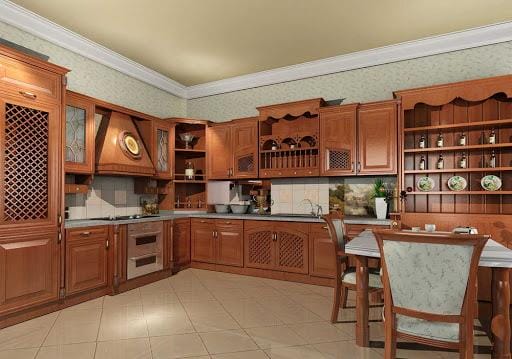 Desain Lemari Gantung Dapur Kayu Jati Minimalis – Blog Desain Rumah